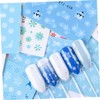 Minkissy Charming Christmas Nail Stickers Snowflake Nail Art Decals for
