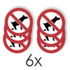 Dogs Stickers-sign No Poop - Pack of 6 - Diameter
