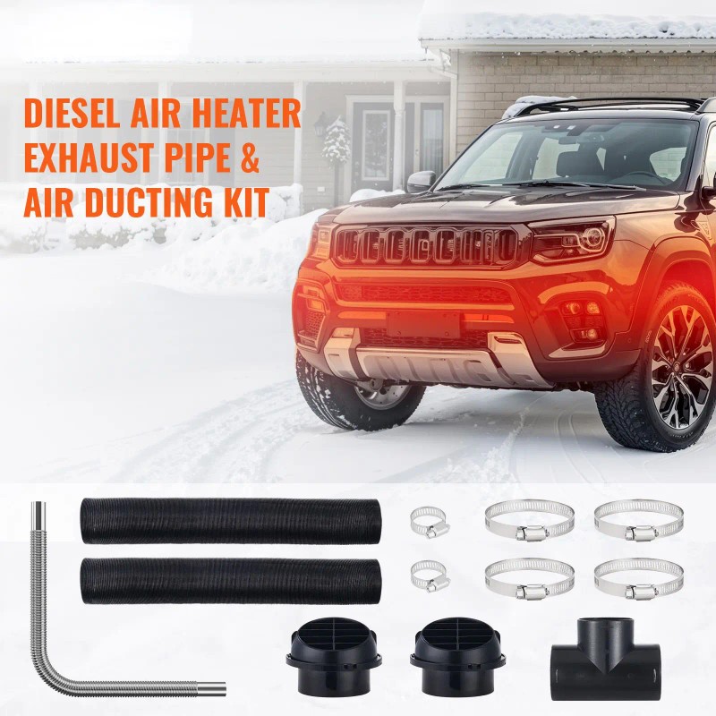 Diesel Heater Exhaust Fan Set 3\" Extendable Air Duct Hose