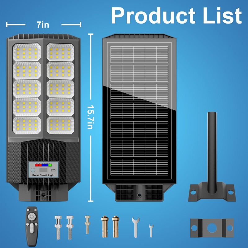 XCQMHF Solar Street Lights Outdoor Waterproof Dusk to Down with