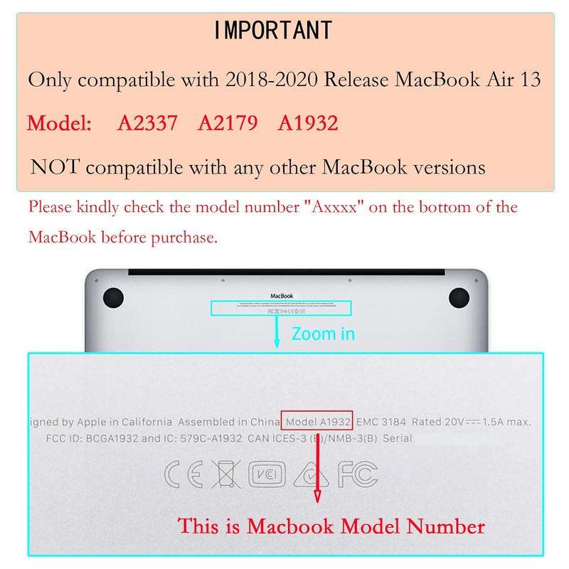 LanBaiLan - Funda para MacBook Air de 13 pulgadas con