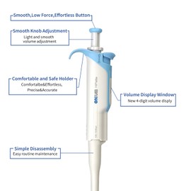 ONiLAB 100-1000ul Precision Pipettor Single-Channel Manual Adjustable Variable Volume Pipettes Fully Autoclavable Micropipette