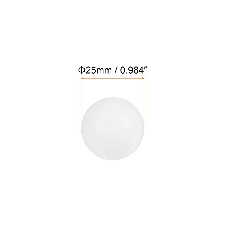 sourcing map 2pcs PA6 Nylon Solid Plastic Balls 25mm G3