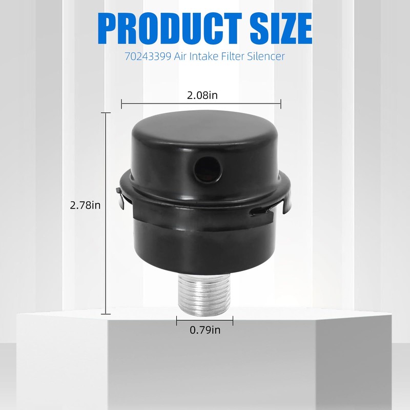 70243399 Air Intake Filter Quiet Mode 1/2" MPT Replacement Part,