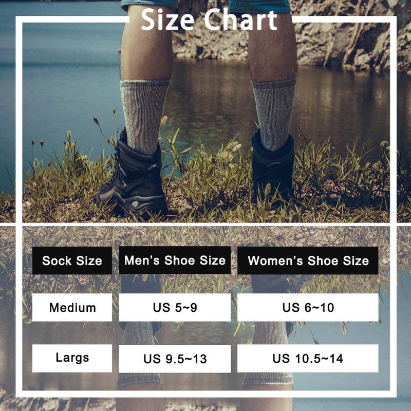 Time May Tell Mens Merino Wool Hiking Cushion Socks Thermal