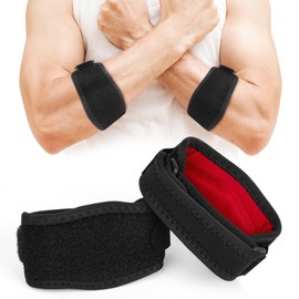 ACWOO Elbow Brace, Pack of 2 Elbow Bandage Men and Women, Tennis Bracelet, Elbow Bandage for Tennis Elbow, Golfer's Elbow Sports, Fitness (Red)
