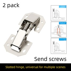 2 Pieces Hidden Hinges Soft Close Surface Mount Kitchen Cabinet Hinges Easy to Install Without Pre Drilling for Kitchen Cabinet Door