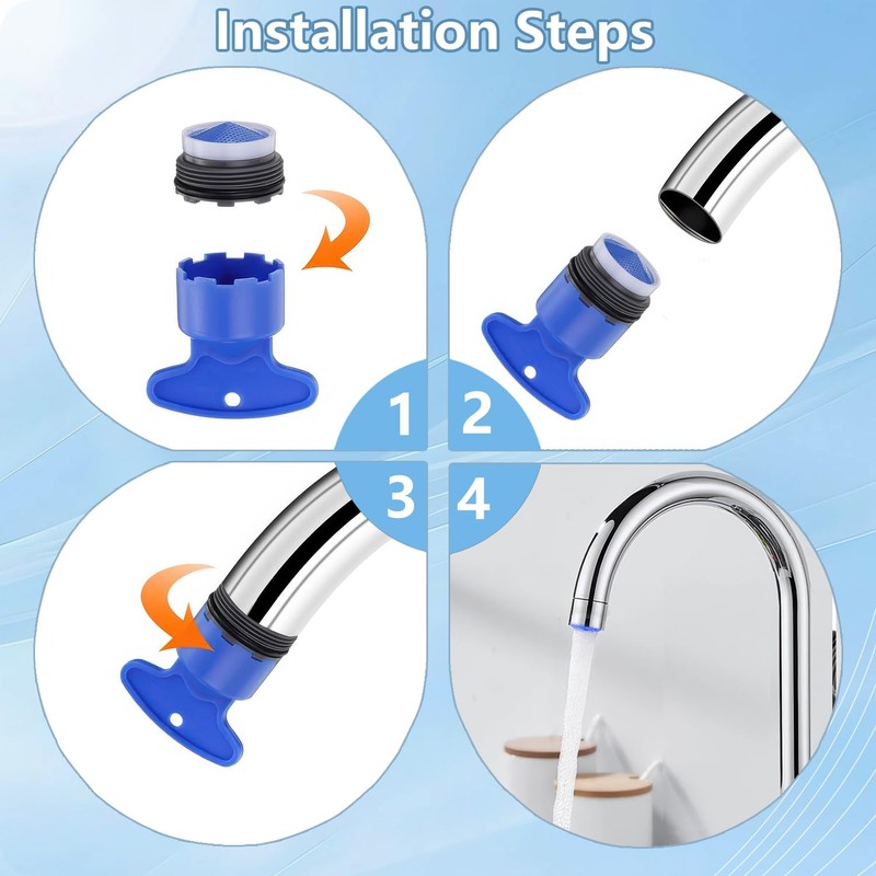 8Pcs Aerators for Faucets, Aerators for Taps Faucet Strainer Aerator