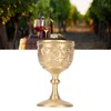Gold Chalice Retro Embossed Style Thickened Brass Luxurious Elegant Luster