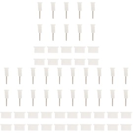 Gatuida 30pairs Type-c Headphone Jack Plug Covers White Port Protectors for Dust Prevention Easy Installation Compatible Type-c Devices