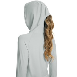 Bashafo Women's Sun Shirts Workout Tops UPF 50+ Long Sleeve Hiking Running Fishing Outdoor Clothing (Grey, L)