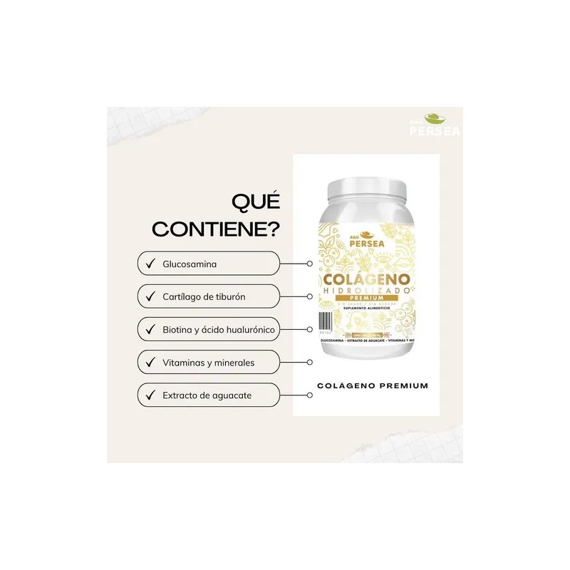Colageno Premium A&g Persea 1.2 Kg, Sin Sabor