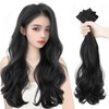 ORSUNCER Neck Wig, Extension, Black, Long, Curl, Collar, Set of