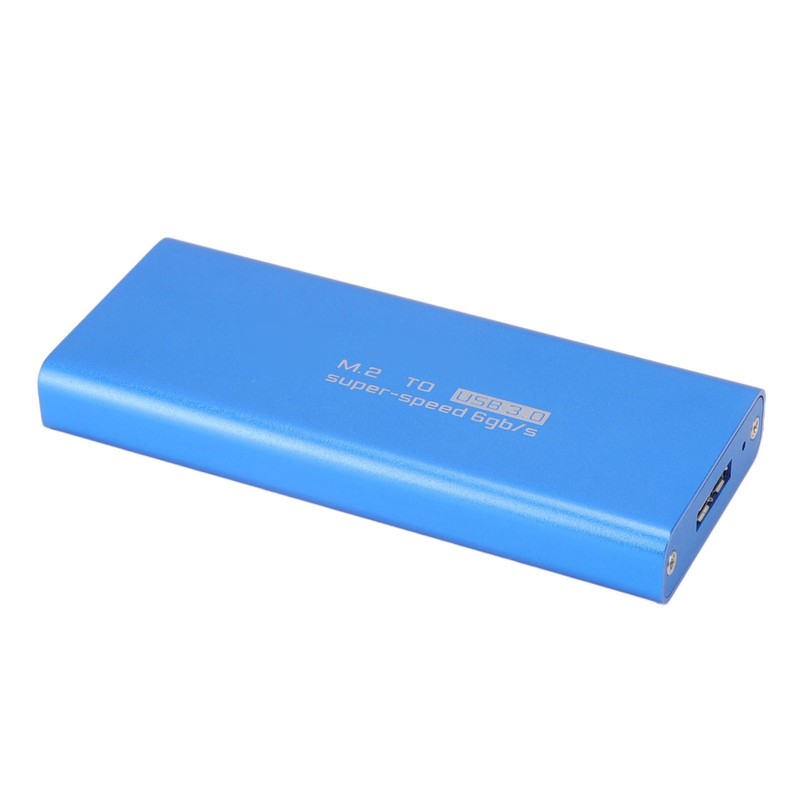 MSATA to USB3.0 Enclosure Adapter Case 6Gbps Blue MSATA SSD