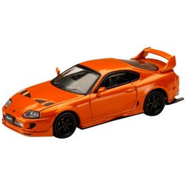 HJ64 1/64 Toyota Supra (JZA80) JDM Custom Version Orange Metallic Finished Product