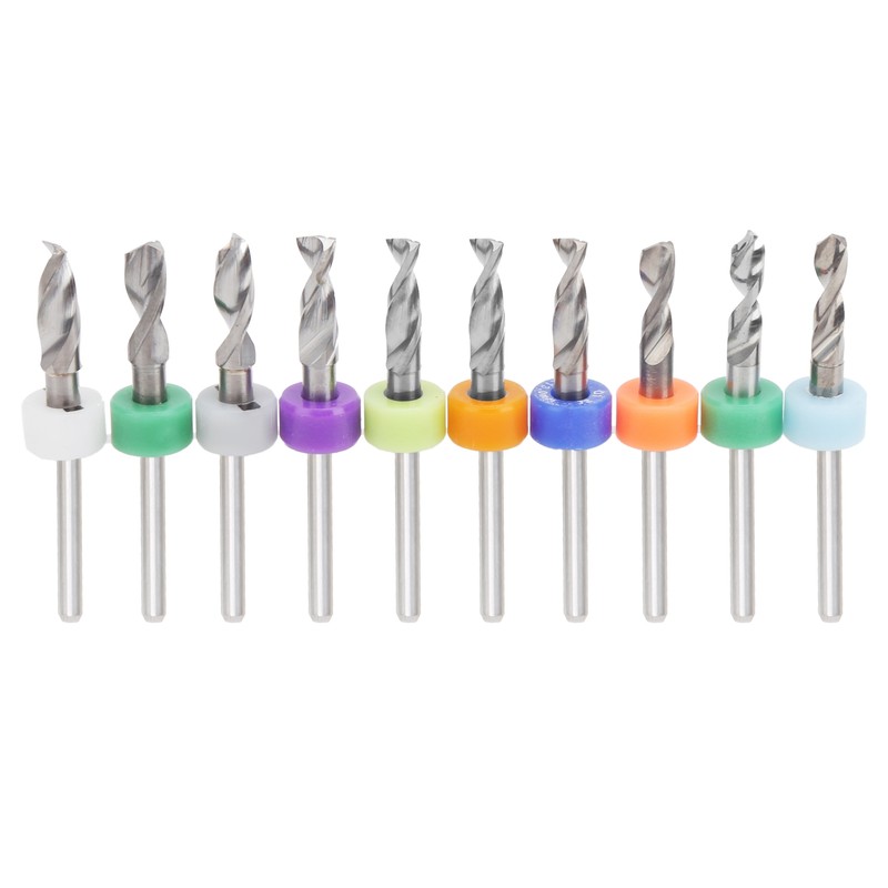 10PCS 3.1-4mm Hard Alloy Bit Micro Drill Bits Set Straight