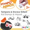 Aladine 3085127 Stempelset Minos Baustelle, inkl. 10 Stempel und 1