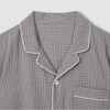 JAJU [JAJU] Men's Cotton Rayon Seersucker 7/8 Pajama Set_Light Gray