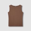 JAJU [JAJU] Women's Cotton Rib Boatneck Tank Top (Choose 1