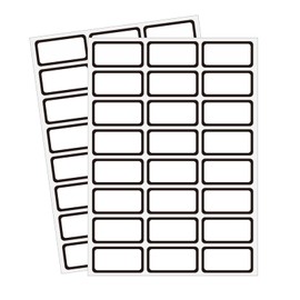 STARLIBOO Removable Labels, Blank Freezer Labels for Food Containers, 1x2 Inch Freezer Stickers, Freezer Labels to Write on/Waterproof Labels/Easy Peel Off (Black Border, 360 Labels)