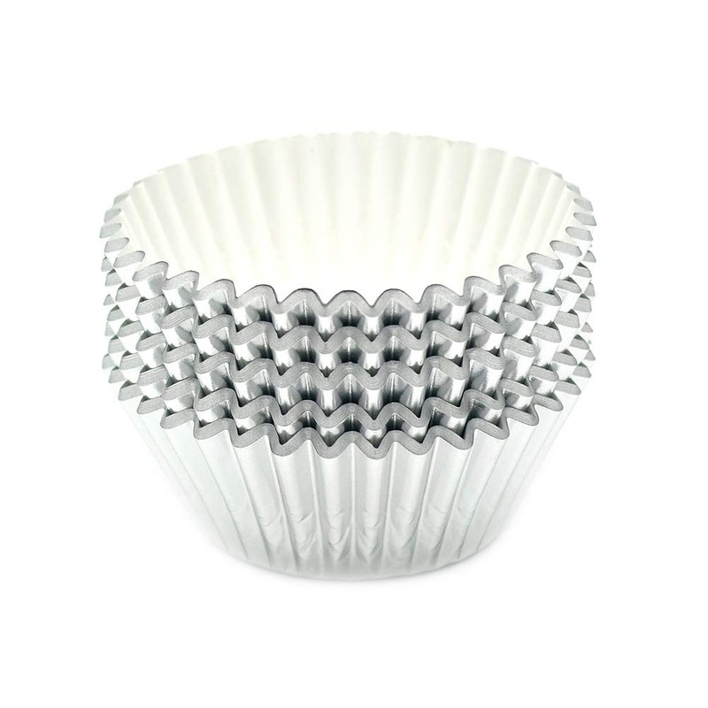 Mombake Standard Silver Foil Cupcake Liners Muffin Baking Cups for