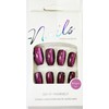 MNmagicnail-Glossy Press On Nails,Medium Coffin Short Cat Eye False Nails,Opaque