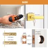 Probrico Brushed Gold Keyed Entry Door Handle Square Heavy Duty