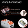 50 Pcs Wire Connectors 3 Conductor Compact Splicing, 3 Circuit