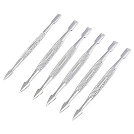 AAPROTOOLS Set of 6 Professional Nail Cuticle Pusher Chrome Plated Stainless Steel A+ Quality