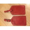 DJNY Genuine Leather Luggage Tag (set of 2) Lava Red