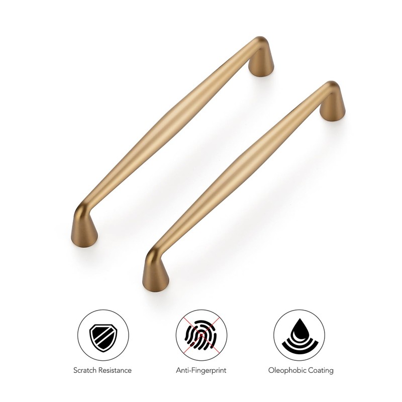 Ravinte 10 Pack 5 Inch Champagne Bronze Kitchen Cabinet Handles