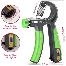 FitBeast Kit de entrenamiento fortalecedor de agarre, 2 pinzas de mano de conteo, 5 unidades, fortalecedor de antebrazo, estirador de dedos, fuerza de