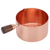 Sauce Pan Wooden Handle Rose Gold Stainless Steel Sauce Pot