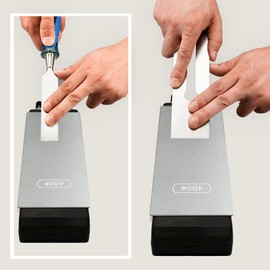 Double-sided Diamond Sharpening Stone Set – Coarse 400 & Fine 1200 Grit – Durable & Rust-Proof with Sharpening Stone Holder and Angle Guide(8 x 3 Inch)
