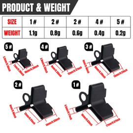 Leitee 300 Pcs Fishing Hook Bonnets Assorted Sizes Treble Hook Covers Fishing Hook Protector Guard Hook Safety Cap Protector, 5 Sizes (Black, Green, White)