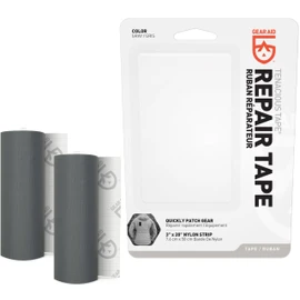 GEAR AID Tenacious Tape 3”x20” Fabric and Vinyl Gear Repair Tape, Quickly Fix Holes and Rips in Puffy Jackets, Rain and Snow Gear, Tents, Sleeping Bag and More, Gray, 2 Pack