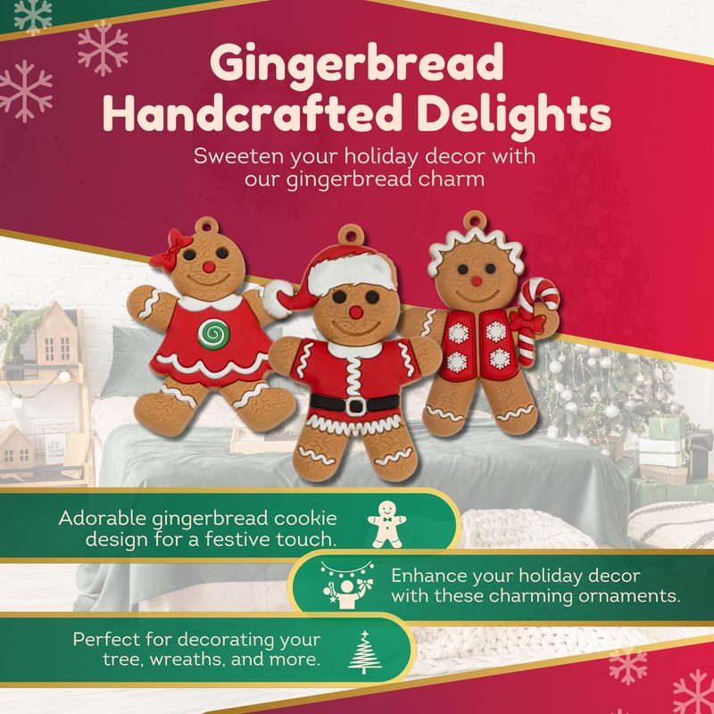 Festive Fix Gingerbread Man with Strings - Pack of 15