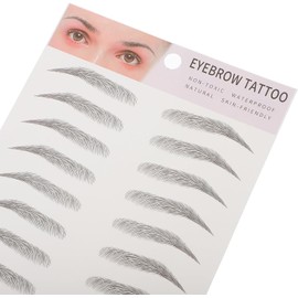 Cabilock 2 Piezas Pegatinas de Cejas Artificiales Negras de Papel, para Efecto Realista, Uso Diario, Aptas para Principiantes, Aplicación Rápida