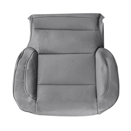 Zieichy Driver or Passenger Side Bottom Perforated Leather Seat Cover Gray Compatible with Chevy Suburban Silverado Tahoe GMC Sierra 2500 3500 2014 2015 2016 2017 2018 2019