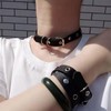 TEMOOUES Party Wear Choker Punk Rock Gothic Stil PU Leder
