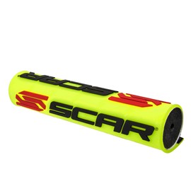 SCAR Round handlebar bar pad for crossbar Motocross ATV Motorcycle Dirtbike Enduro Supermoto - Yellow Fluo