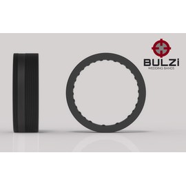 BULZi Wedding Bands, USA Lifetime Replacement, Massaging Comfort Fit Silicone Ring with Airflow, Men and Women Rings Breathable Comfortable Work Safety (Trio Zi2, Size 9 - (8mm Width Band))