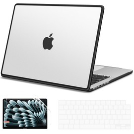 G JGOO Compatible with MacBook Pro 14 inch Case 2025 2024-2021 Release M4 M3 M2 M1 Pro/Max A3112 A3185 A3401 A2918 A2992 A2779 A2442, Anti-Crack Soft TPU Bumper Matte Hard Shell Case, Frosted Clear