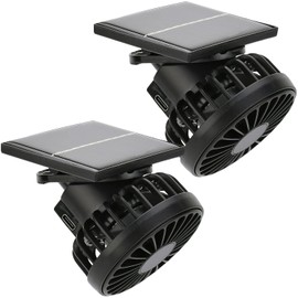 EINSKEY Solar Hat Clip Fan, Dual Power Modes, 3-Speed Settings, 2-Pack Portable Mini Fan for Hands-Free Cooling, Great for Outdoor Activities, Kids & Adults