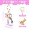 EIROVYA Keyring Letter Keyring with Initial Letter Butterfly Keyring Teenager