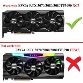 PLA09215S12H Graphics Card Fan for EVGA RTX 3070 3080 Ti 3090 XC3 Black Gaming Cooling Fan (Fan-B)