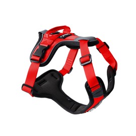 ShawnCo Basecamp Dog Harness, No-Pull Pet Vest with 3 Leash Clips, Padded, Reflective, Lightweight and Adjustable Harness with Handle for Small, Medium and Large Dogs (Mustang Red, S)