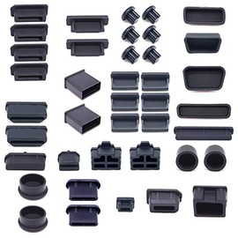 40 PCS 20 Types Anti Dust Plugs Computer Port Dust Plugs, Silicone Dust-Proof Stoppers/Plugs for Computer PC Case Box Laptop Port, Dust Covers Stoppers, DO NOT Fit MacBook