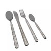StellaForge Cutlery Set Textured Silver 16-Piece Stainless Steel Dining Utensils