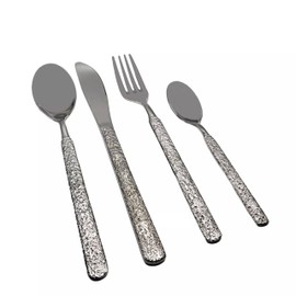 StellaForge Cutlery Set Textured Silver 16-Piece Stainless Steel Dining Utensils BestWayDigital BWD
